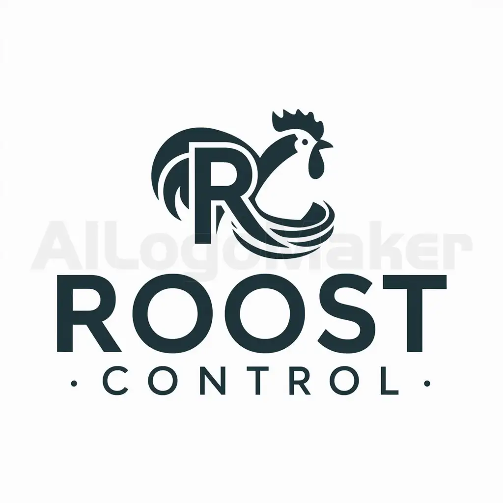 a logo design,with the text "Roost Control", main symbol:R C,Moderate,clear background