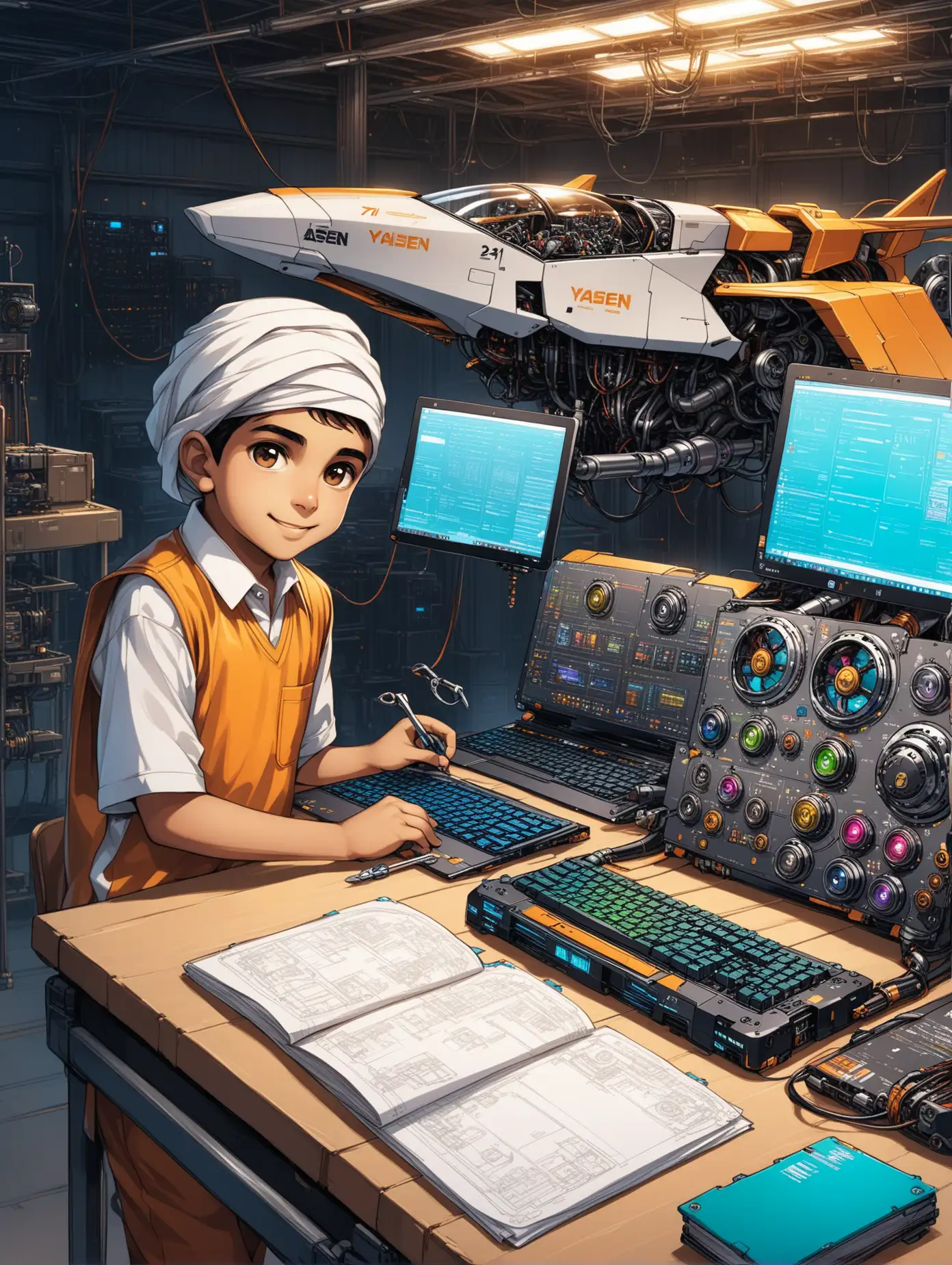 Persian Boys Designing Super Modern Engines with HighTech Tools
