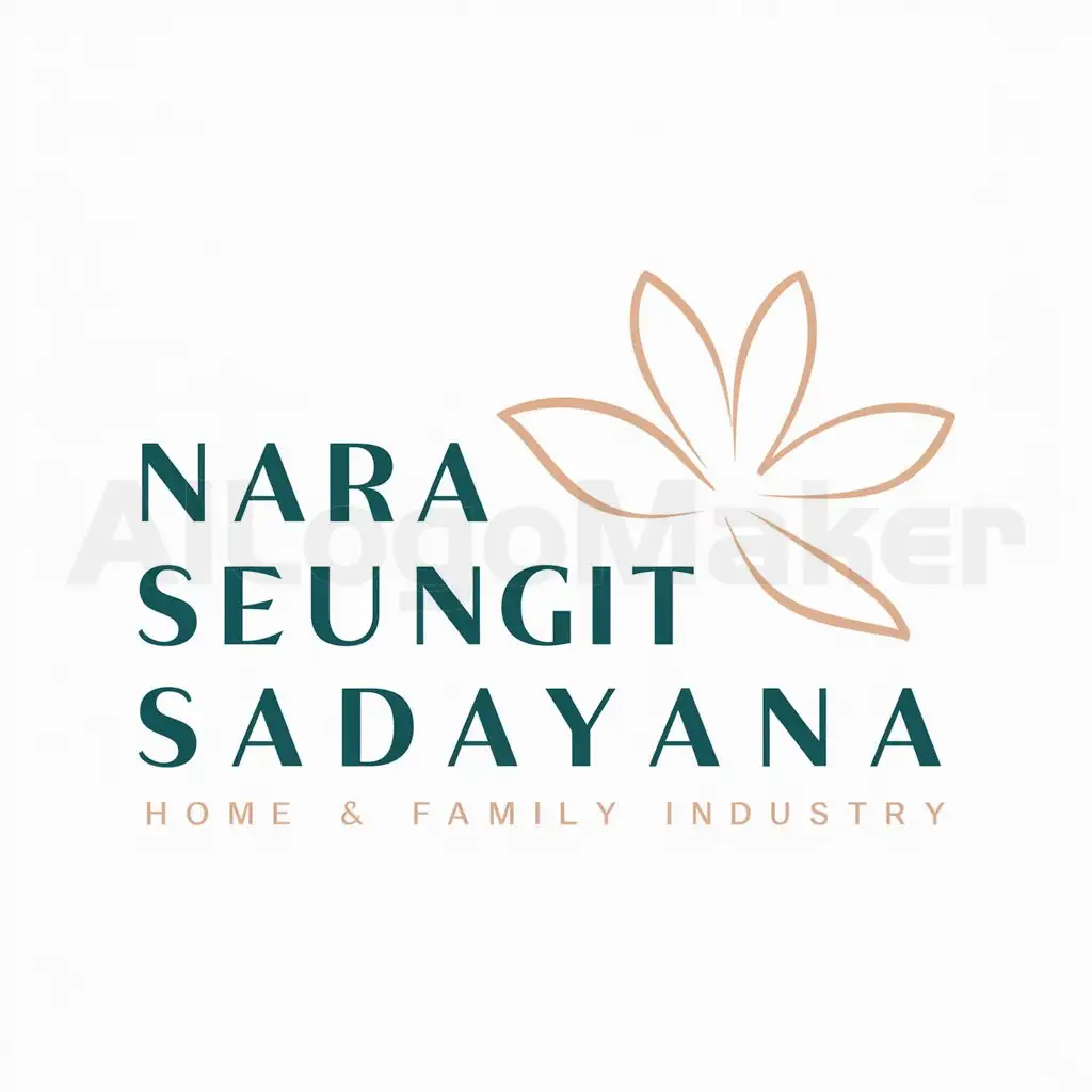 a logo design,with the text "Nara Seungit Sadayana", main symbol:flower,Moderate,be used in Home Family industry,clear background