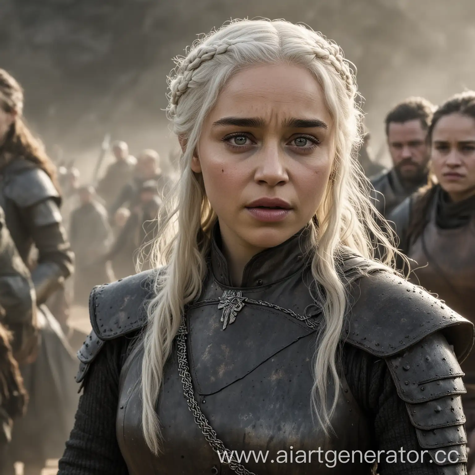 daenerys targaryen emilia clarke game of thrones fighting war