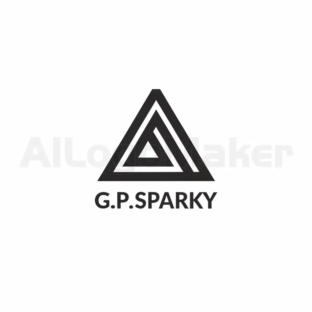 a logo design,with the text "G.P Sparky", main symbol:Triangle,Moderate,be used in Construction industry,clear background