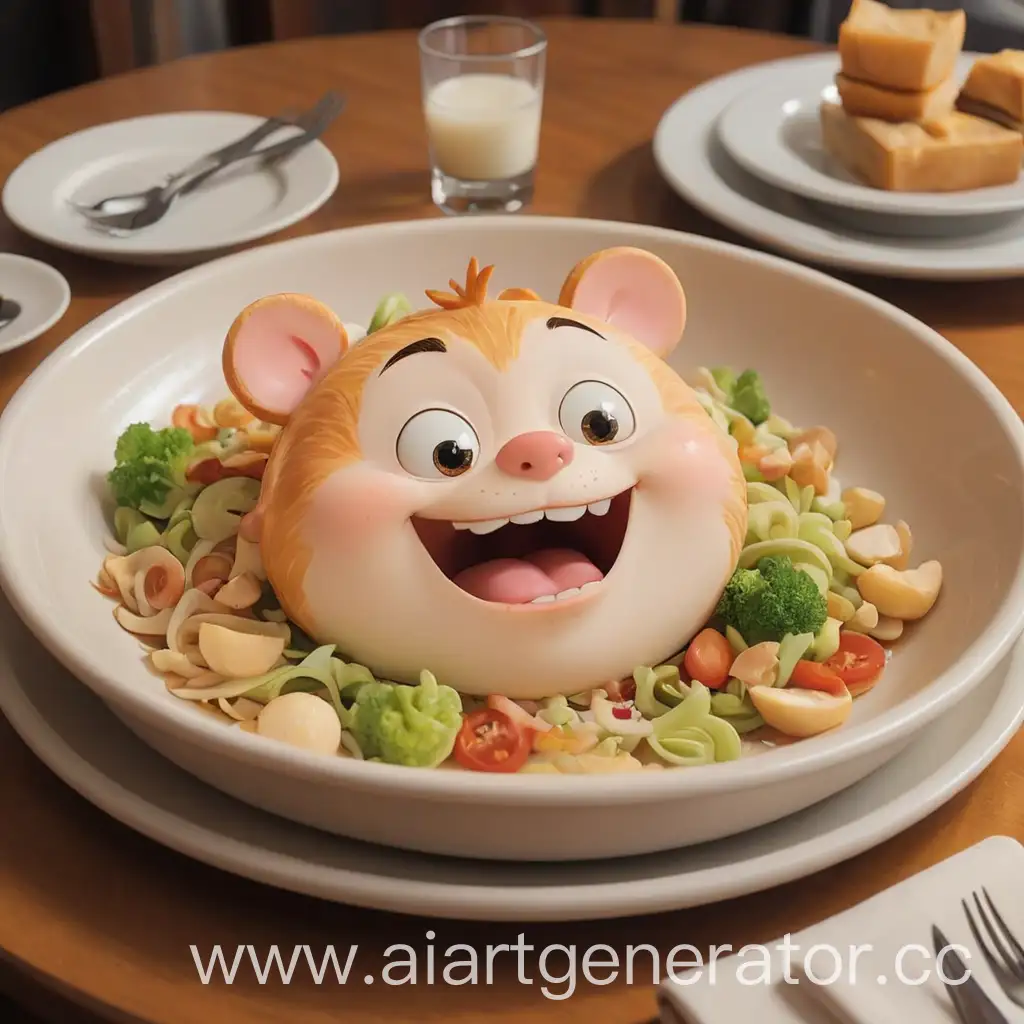 Colorful-Cartoon-Dishes-at-a-Vibrant-Restaurant