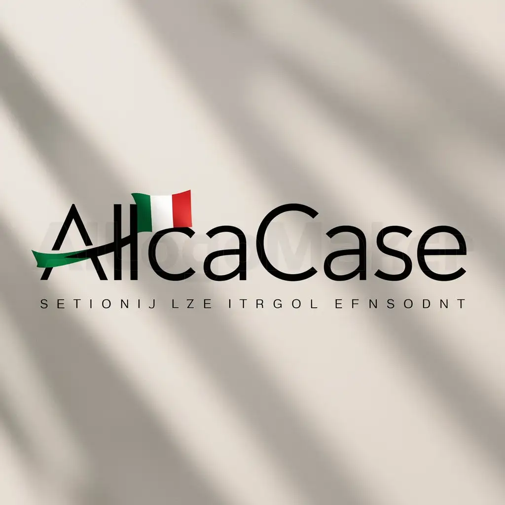 a logo design,with the text "AlcaCase", main symbol:Italian flag,Moderate,clear background