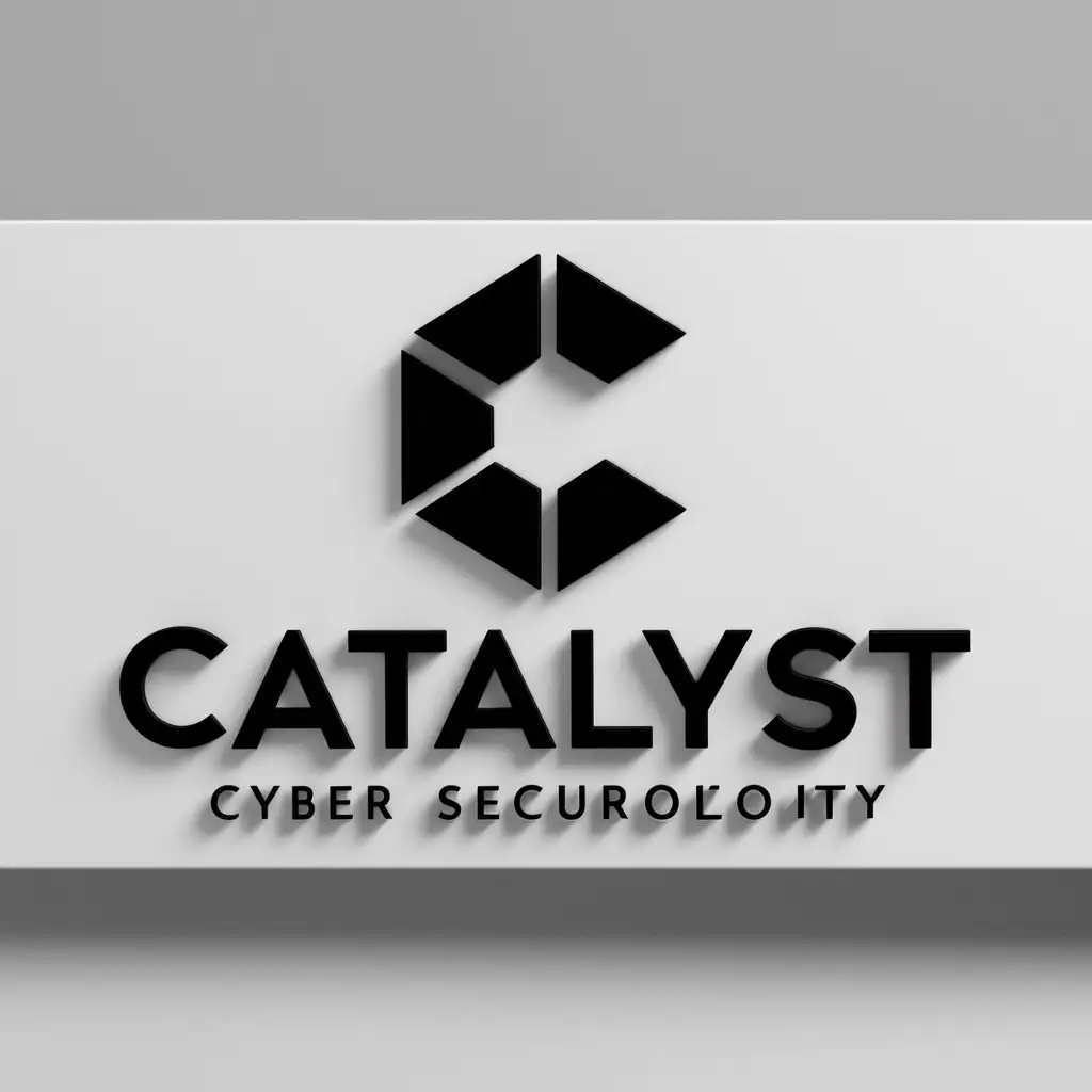 a logo design,with the text "Catalyst", main symbol:Catalyst Modern Minimalist Logo concept:,Moderate,be used in cyber security industry,clear background