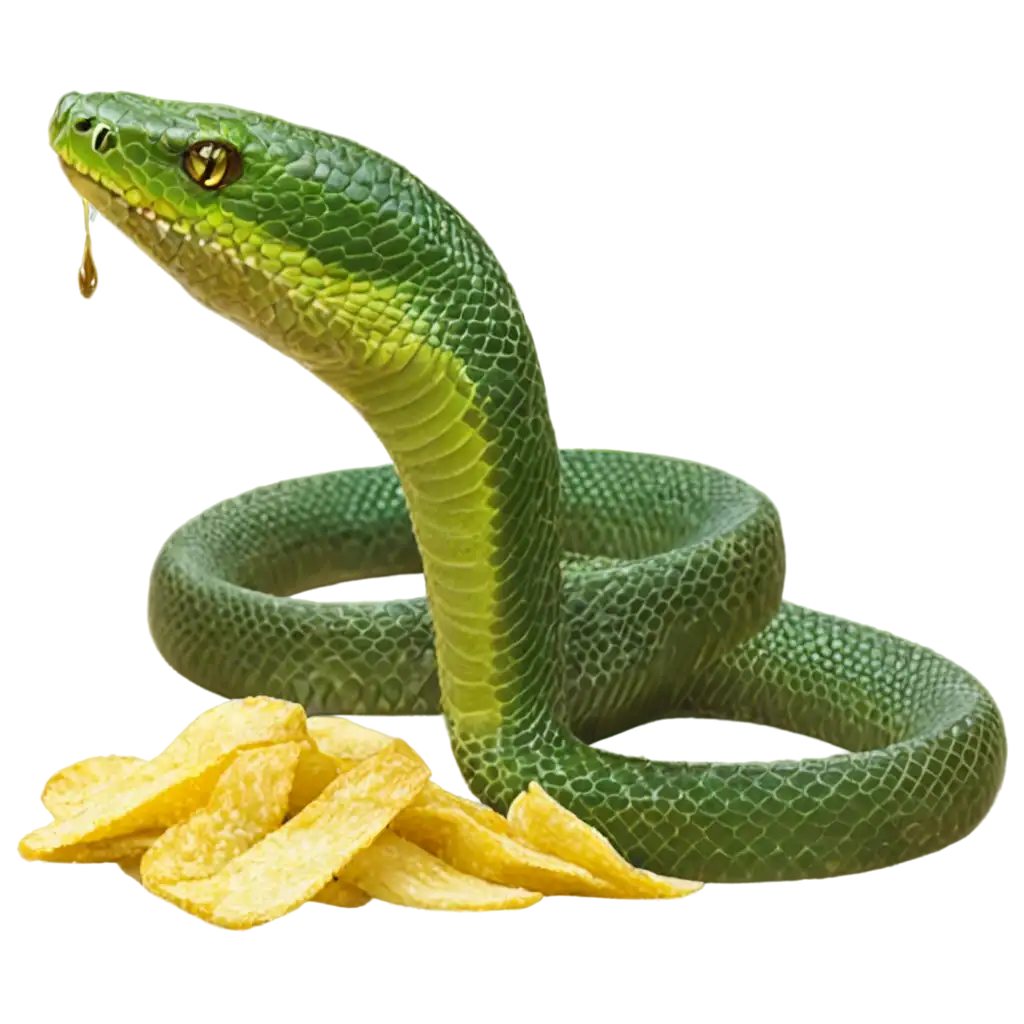 Vibrant-Snake-Enjoying-Chips-PNG-Image-Illustration-for-Creative-Digital-Content