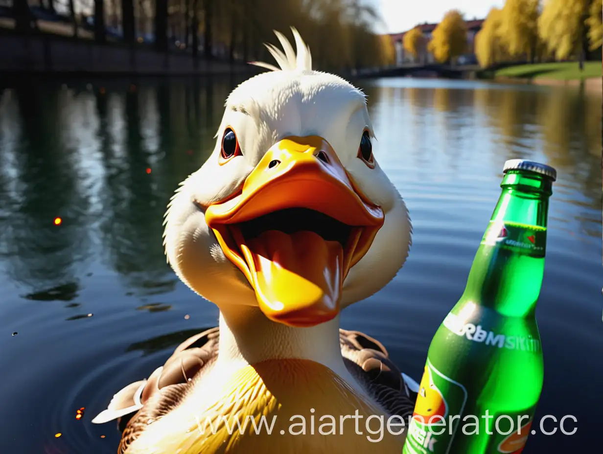 Duck-Drinking-Energetik-Burn-on-Camera