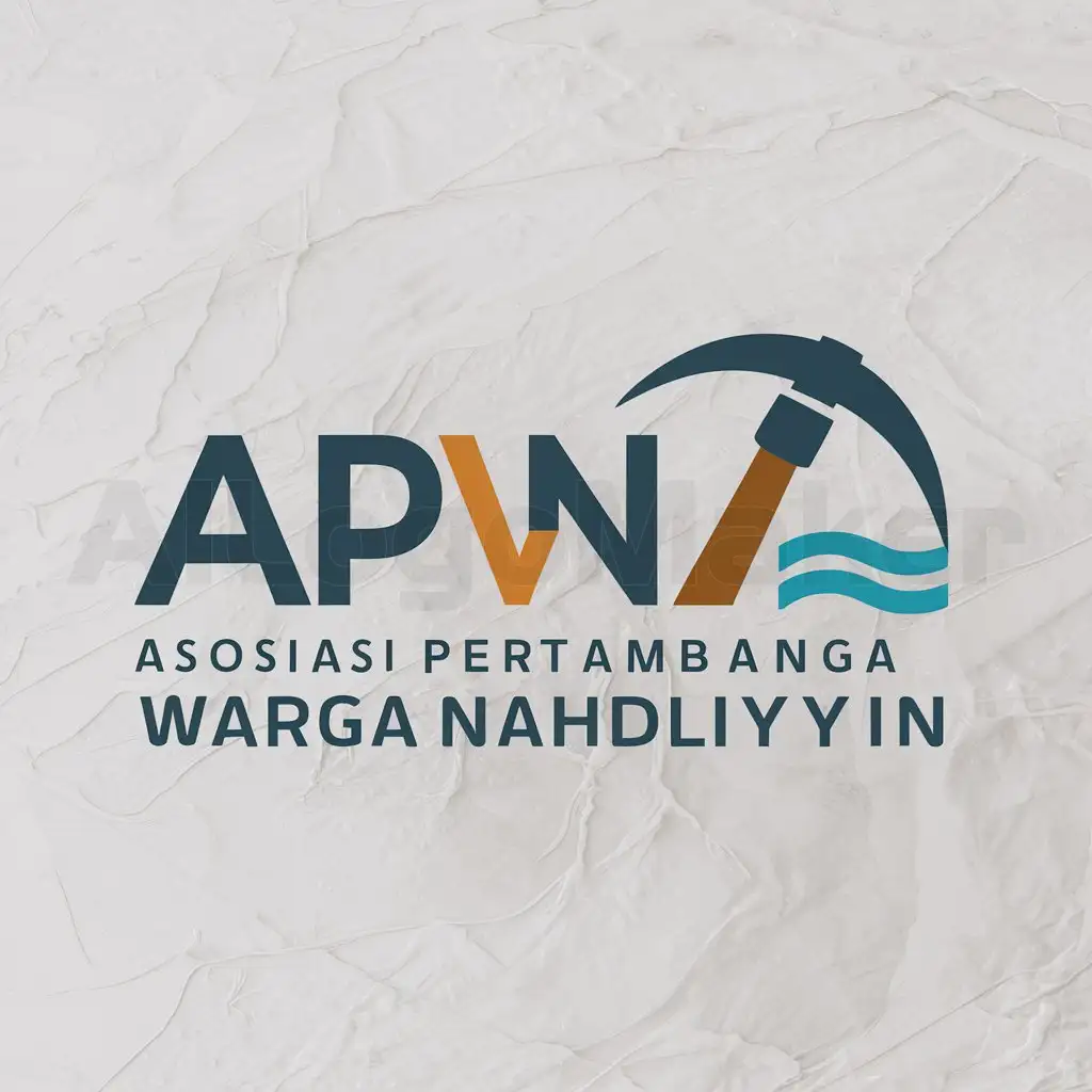 a logo design,with the text "Asosiasi Pertambangan Warga Nahdliyyin", main symbol:APWN,Moderate,clear background
