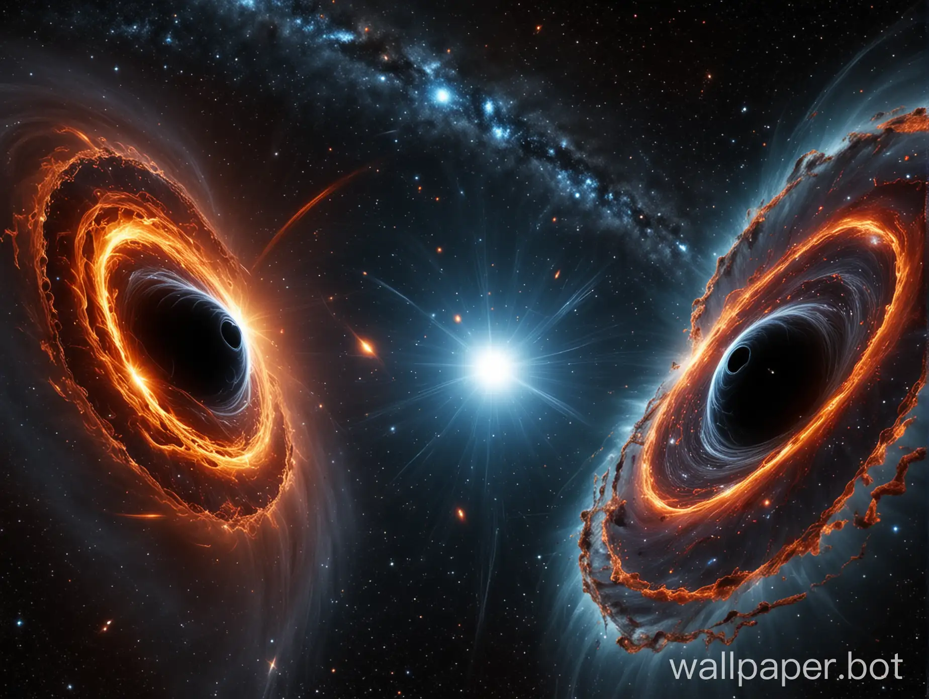 wallpapers for collision of black holes in cosmos