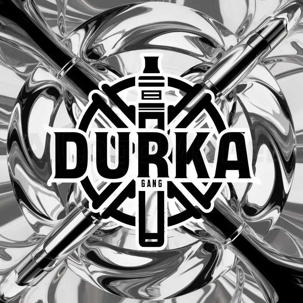 a logo design,with the text "Durka Gang", main symbol:A vape,complex,clear background