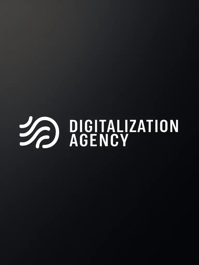 Minimalistic Monochrome Logo for a Digitalization Agency