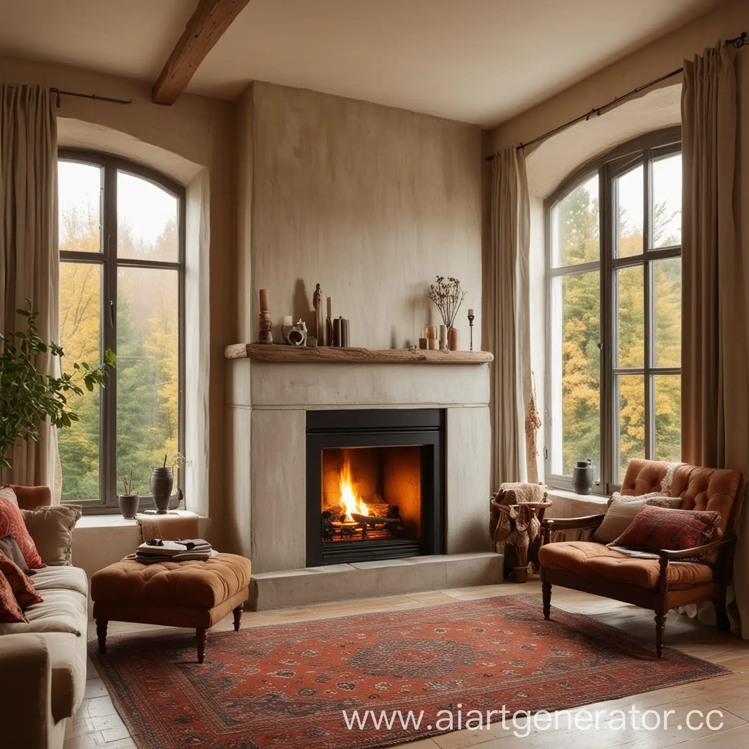 Cozy-Interior-with-Fireplace-and-Large-Windows