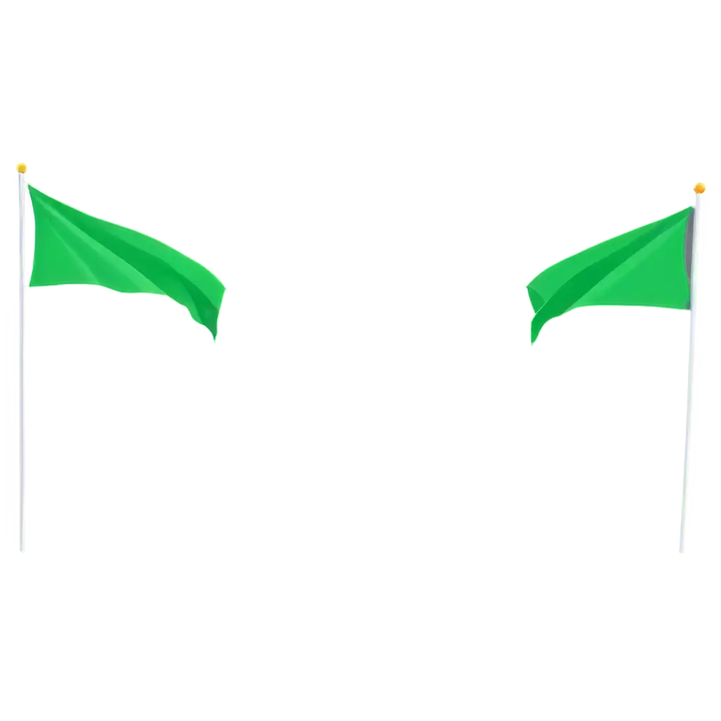light green flag line cartoon