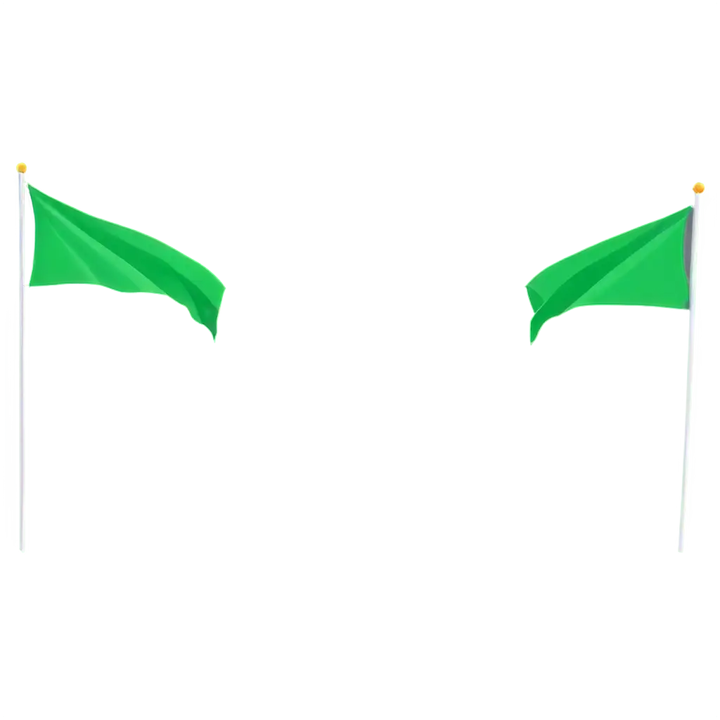 Vibrant Light Green Flag Line Cartoon PNG Illustrating Motion and ...