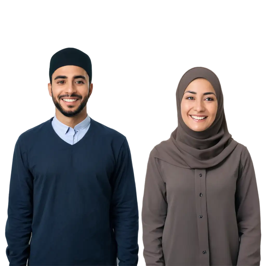 smart muslim man and woman


