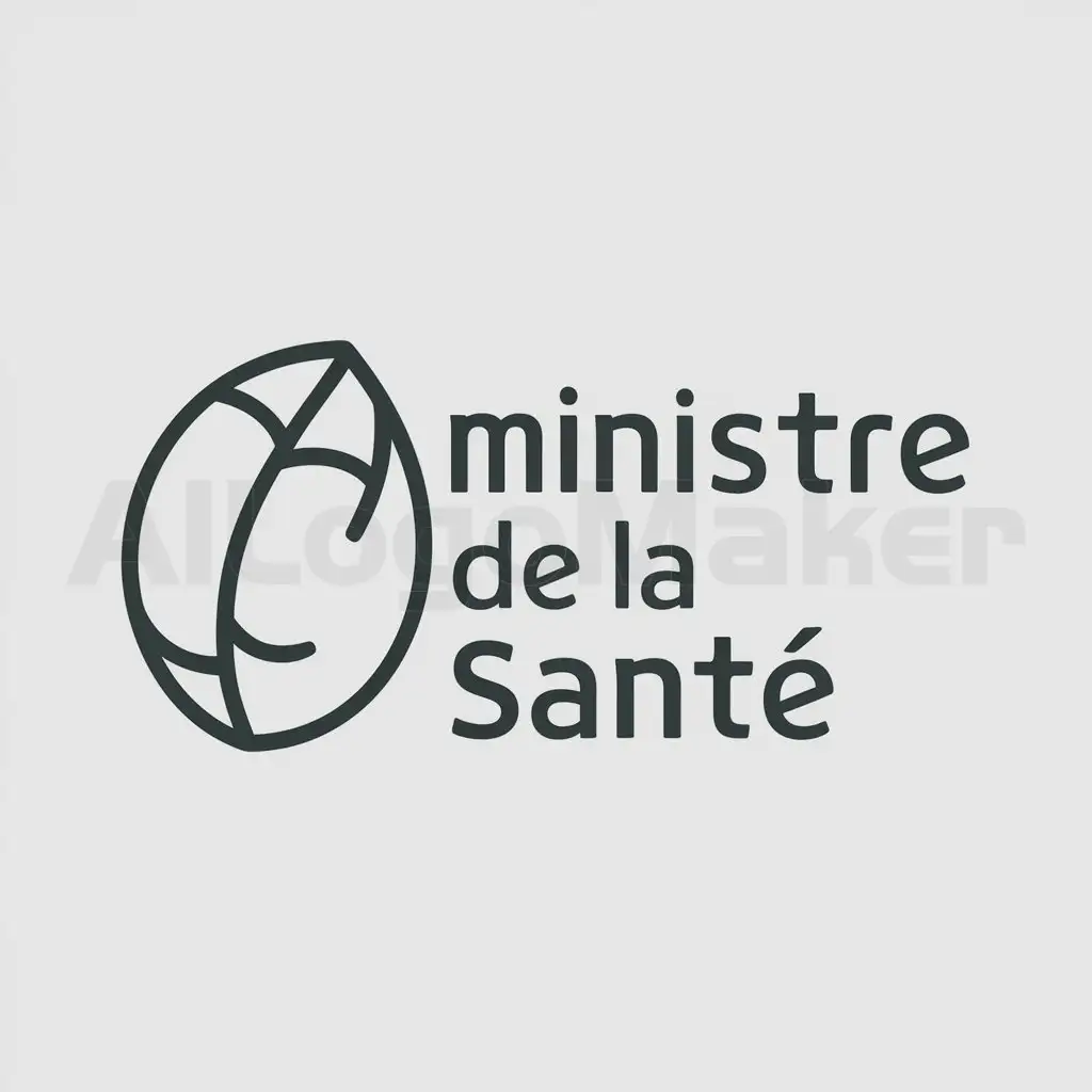 a logo design,with the text "Ministre de la sante", main symbol:football,Moderate,clear background