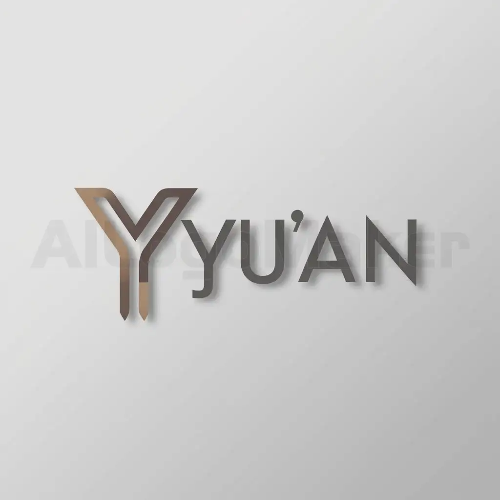 a logo design,with the text "Yu'an", main symbol:Y A,Minimalistic,be used in Education industry,clear background