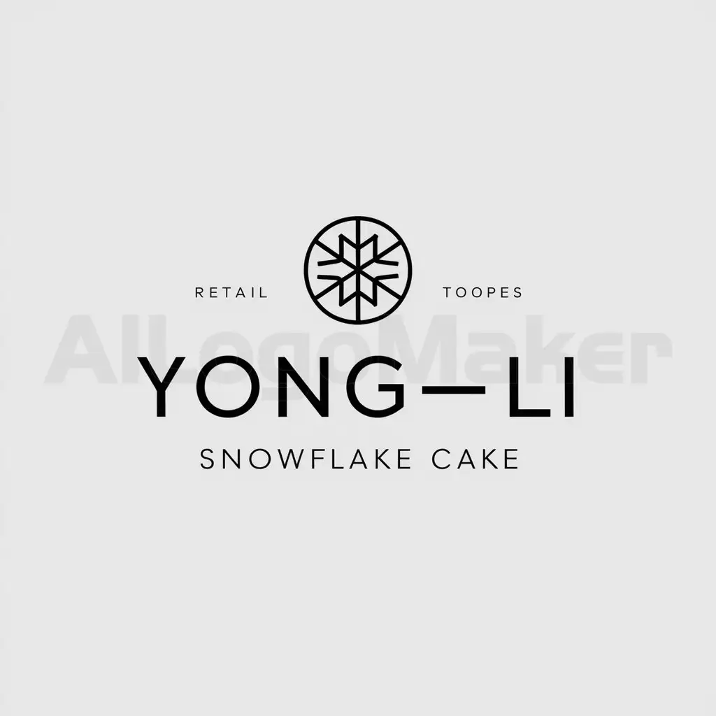 a logo design,with the text "yong-li snowflake cake", main symbol:baobing,Minimalistic,be used in  Retail

(As the input is already in English, I repeated it verbatim as the output.) industry,clear background