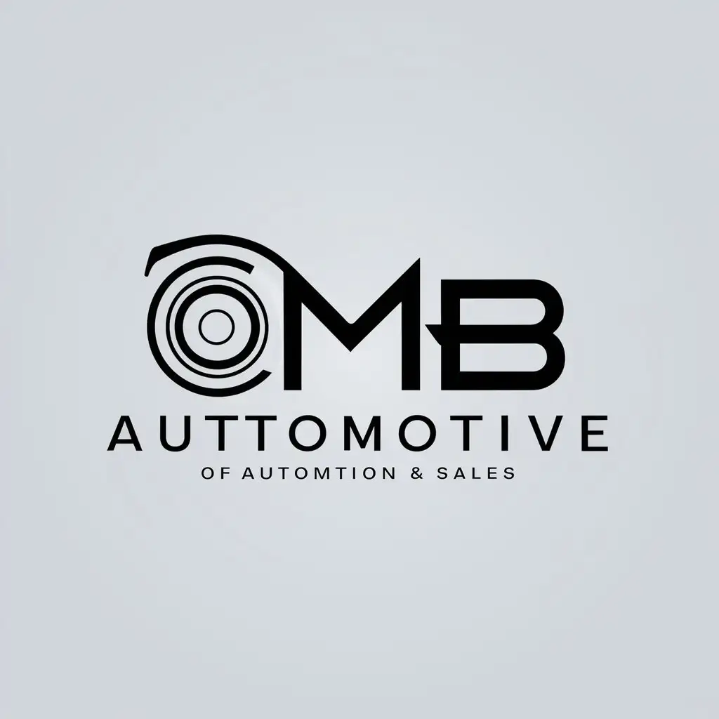 a logo design,with the text "MB", main symbol:car part, shop, car,Minimalistic,be used in Automotive industry,clear background