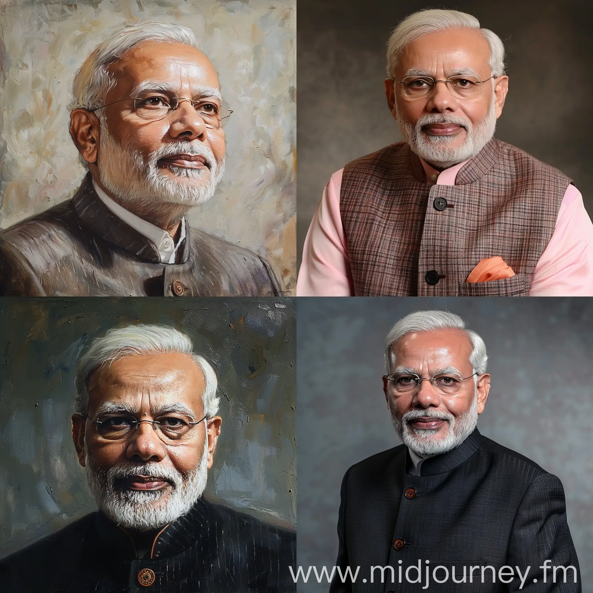 Indian Prime Minister Narendra Modi Portrait | JourneyArt