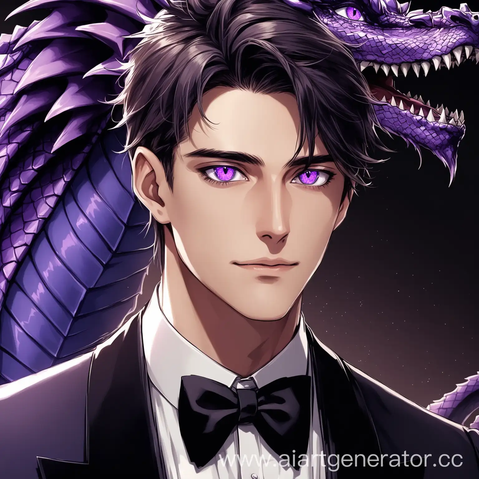 Handsome-Man-with-Purple-Dragon-Eyes-in-Tuxedo