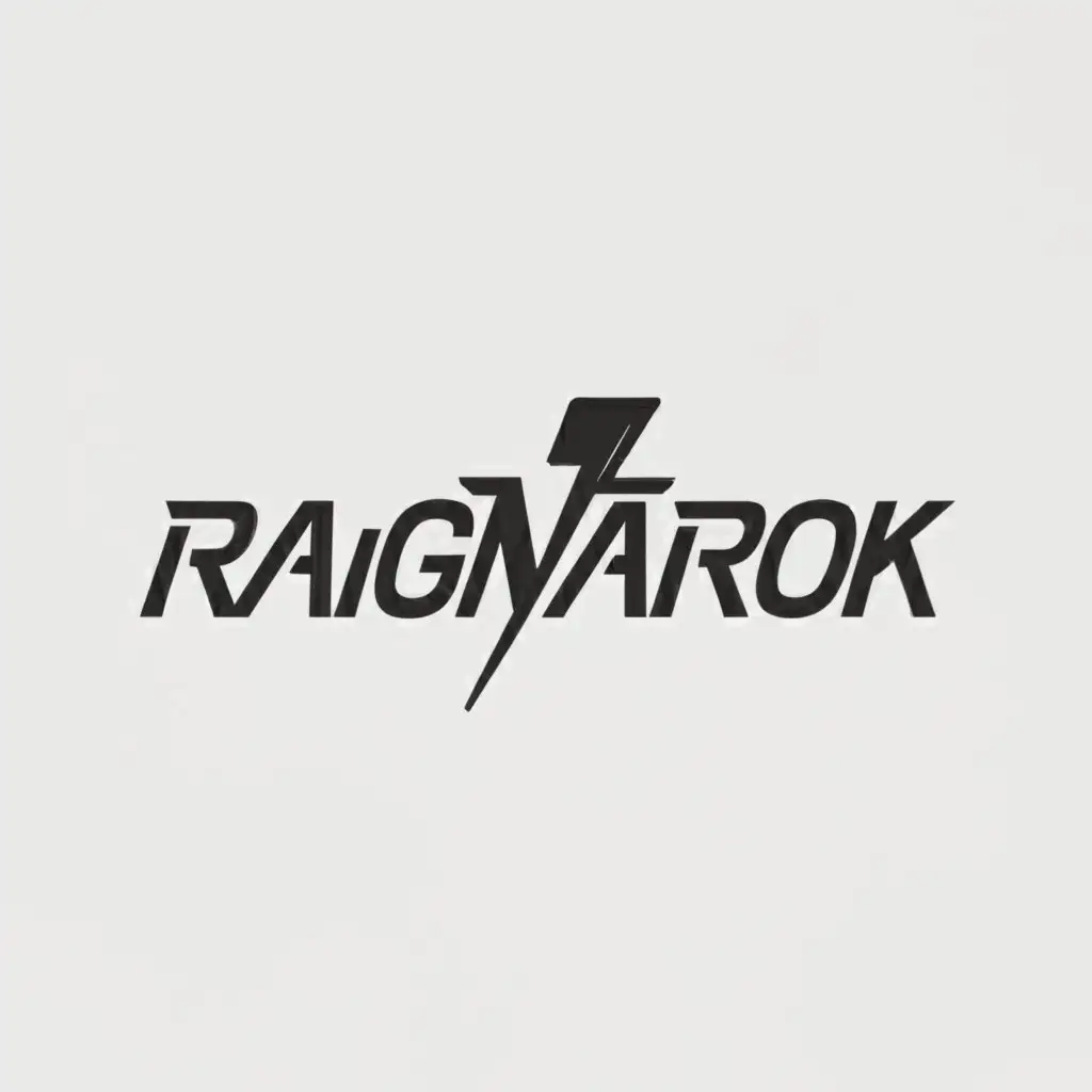 a logo design,with the text "Ragnarok", main symbol:thunder,Moderate,be used in Technology industry,clear background
