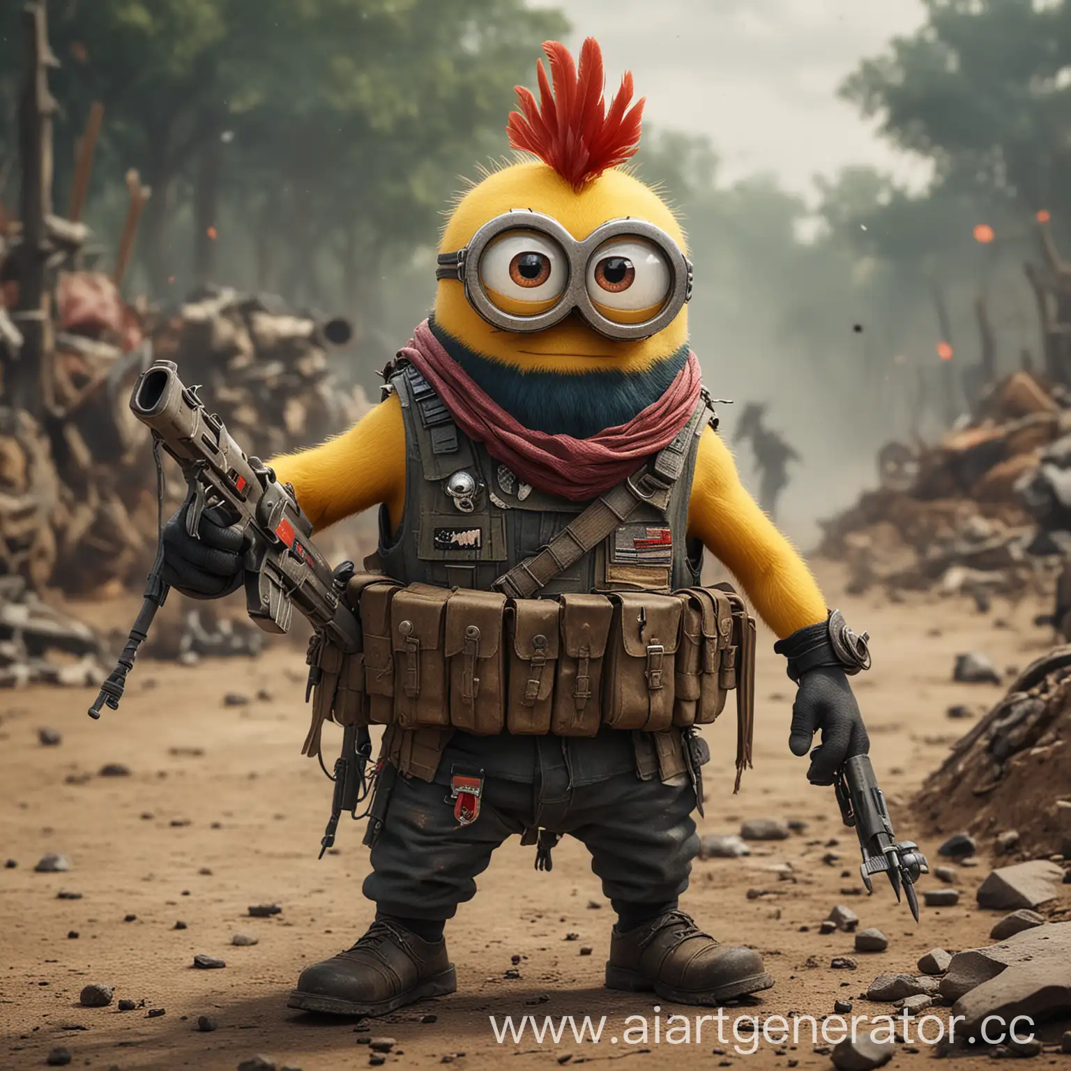 Rooster-Minion-Goes-to-War-ActionPacked-Rooster-Battle-Scene