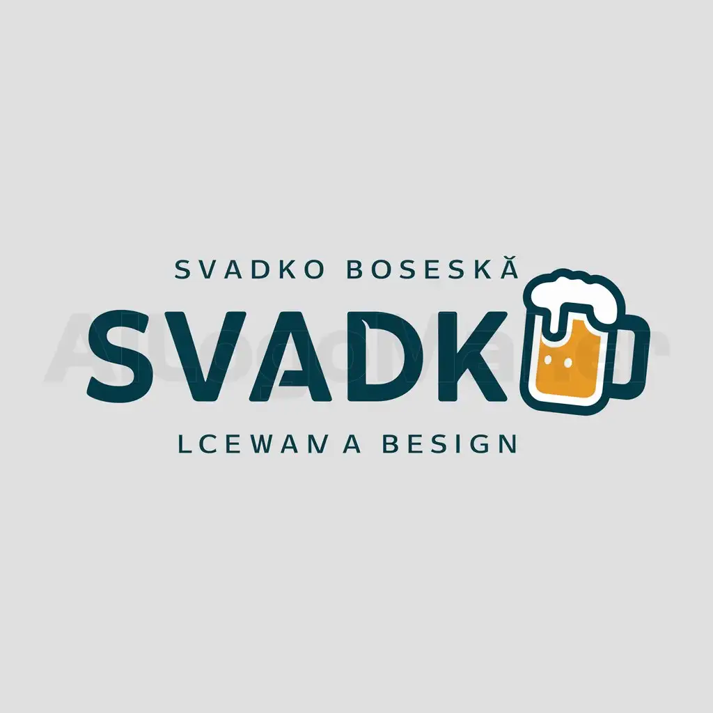 a logo design,with the text "svadko", main symbol:beer mug,Moderate,clear background