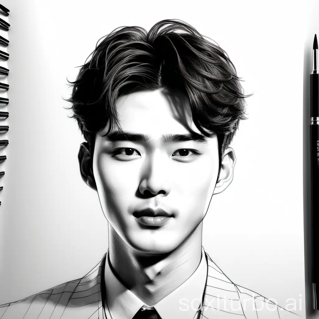 Lee Jong Suk's sketch portrait