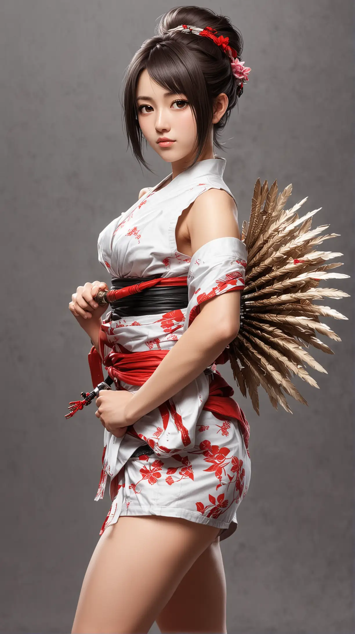 Mai Shiranui the Japanese Ninja Elegant Fighter with a Fan
