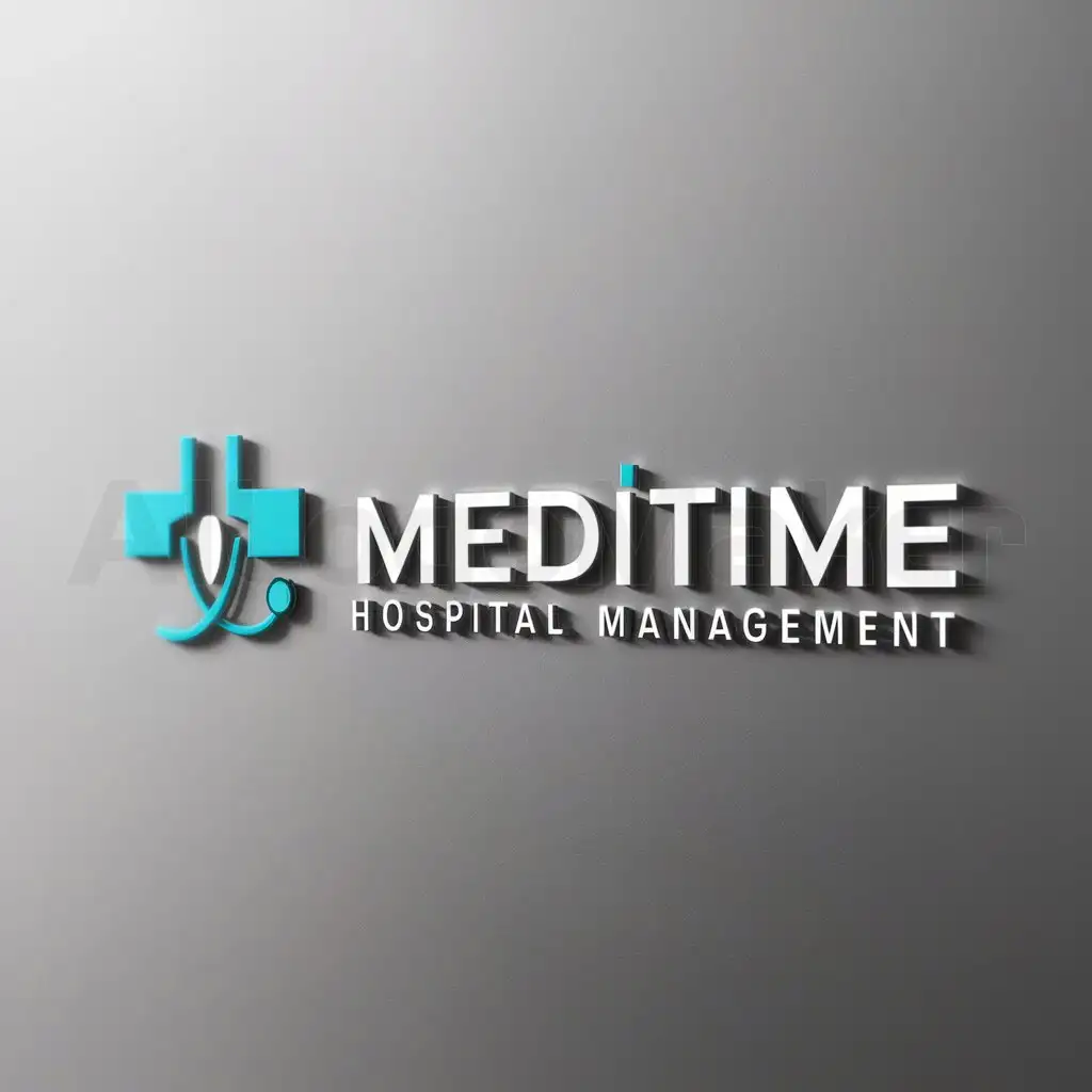 a logo design,with the text "meditime", main symbol:Hospital management,Moderate,be used in Medical Dental industry,clear background