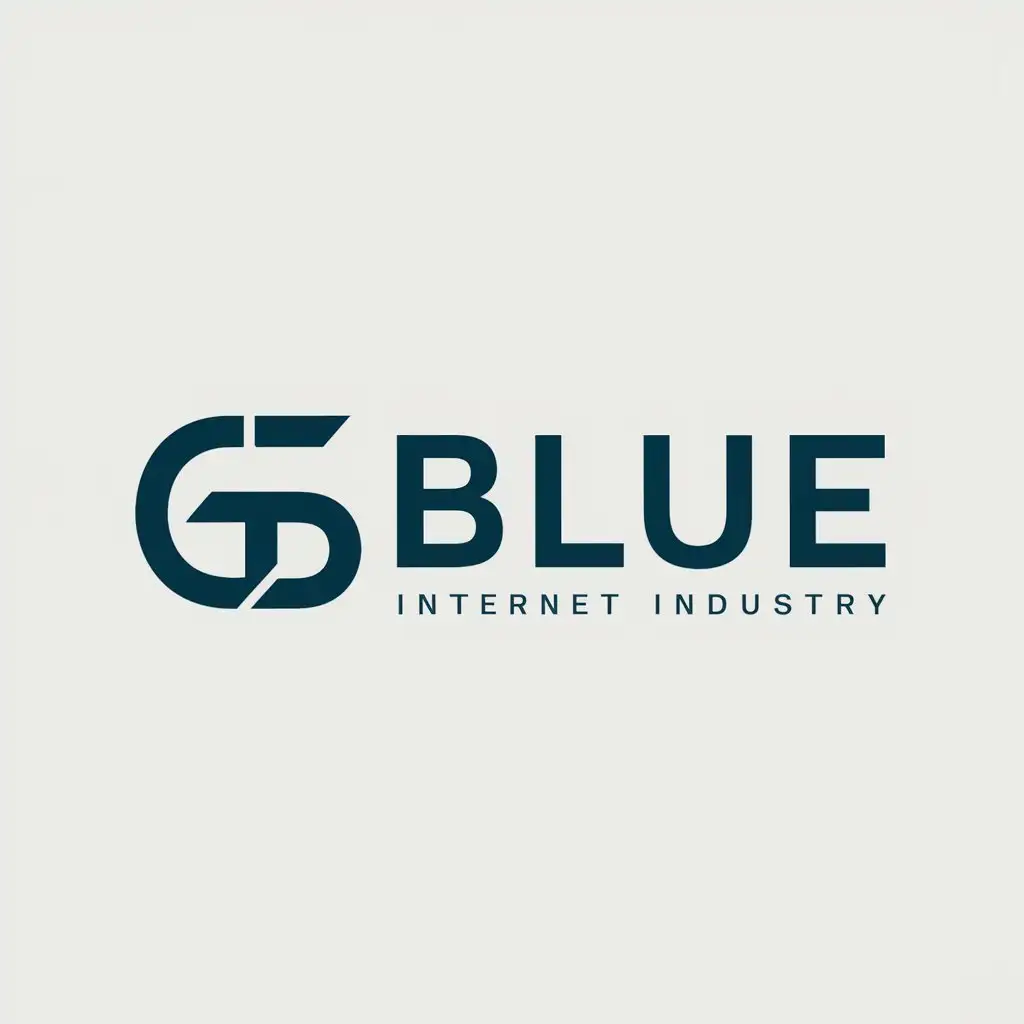 a logo design,with the text "Blue", main symbol:GB,Moderate,be used in Internet industry,clear background