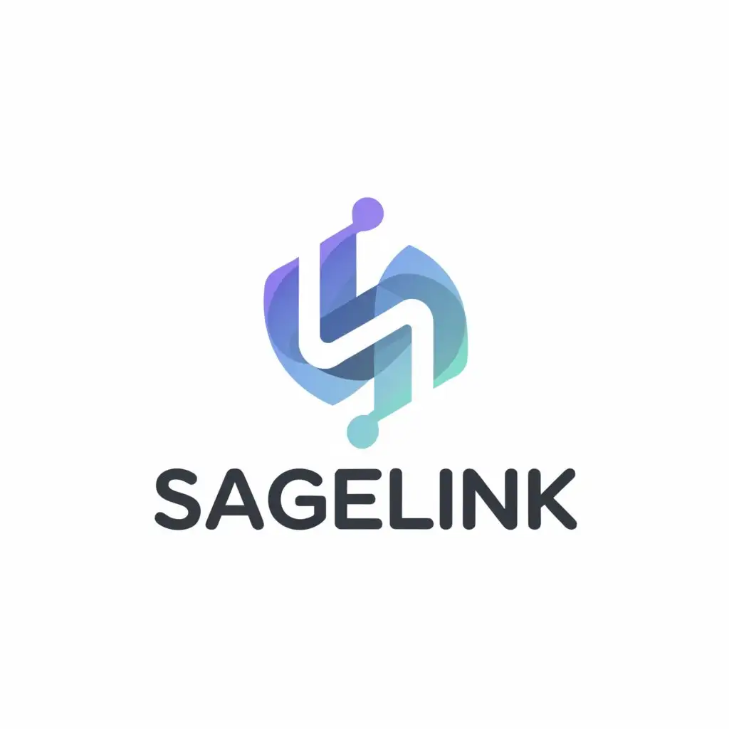 a logo design,with the text "SageLink AI", main symbol:AI, Healthcare,Minimalistic,be used in Technology industry,clear background