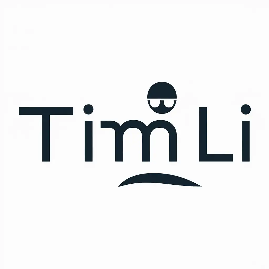 a logo design,with the text "Tim Li", main symbol:person wearing sunglasses,Moderate,be used in Technology industry,clear background