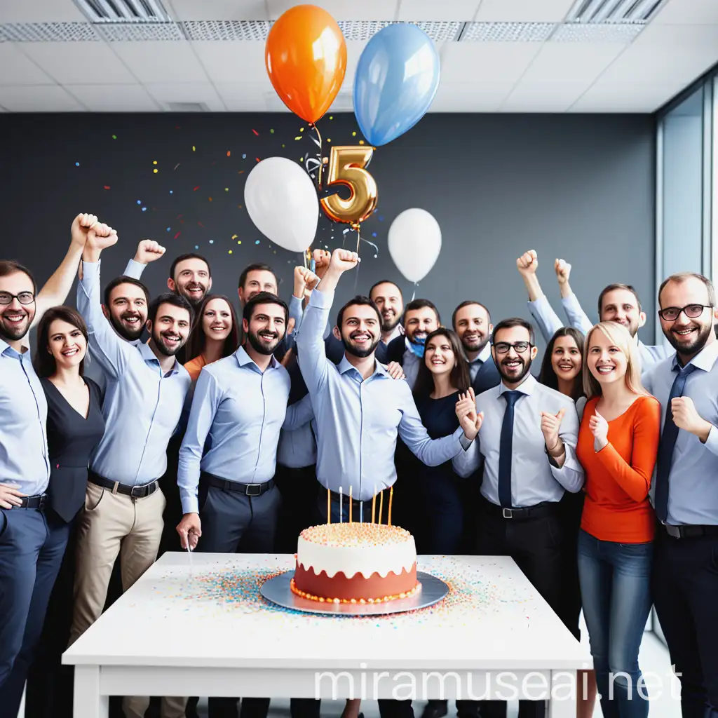 Celebration of a company which exists 5 years