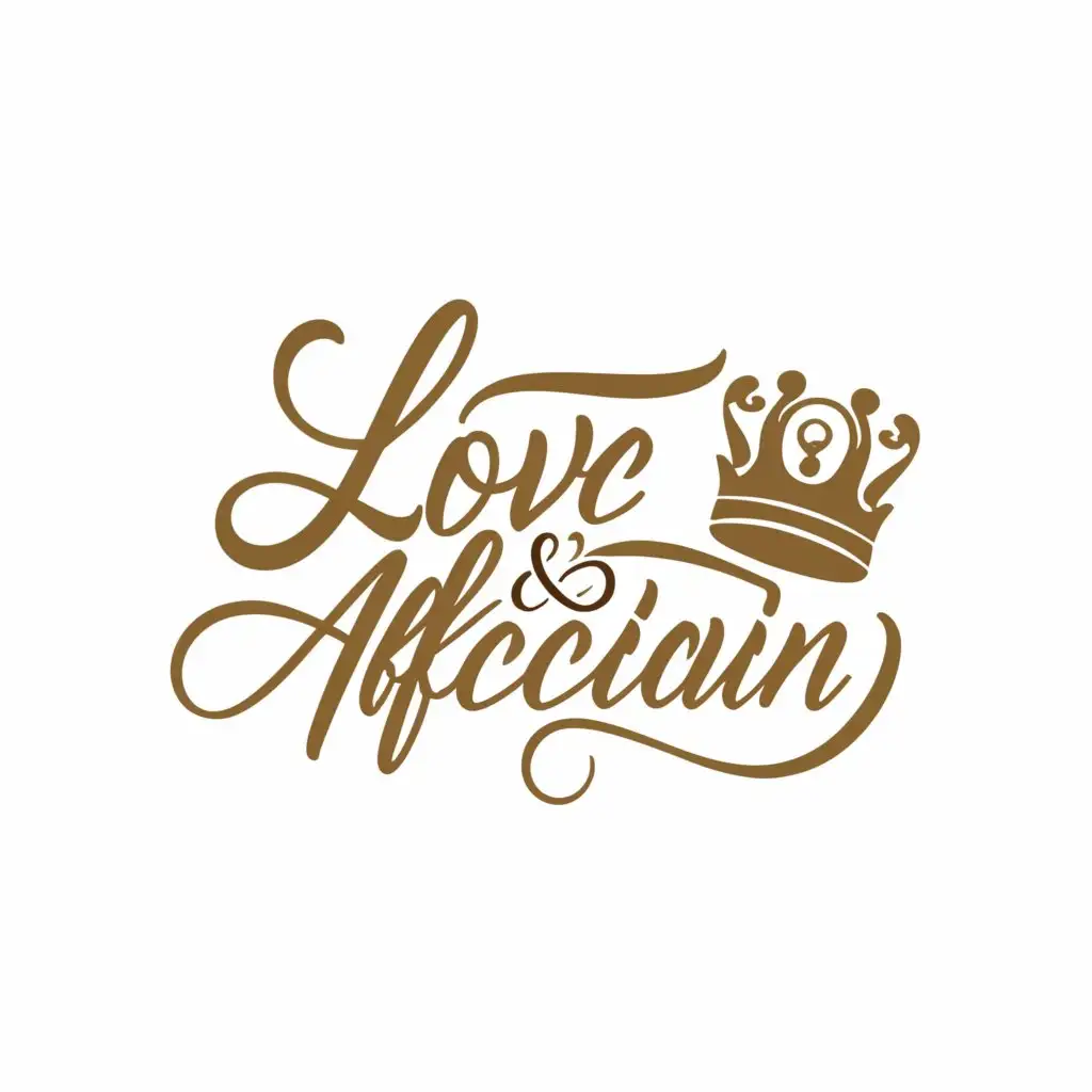 a logo design,with the text "Love and affection ", main symbol:Crowns,Moderate,clear background