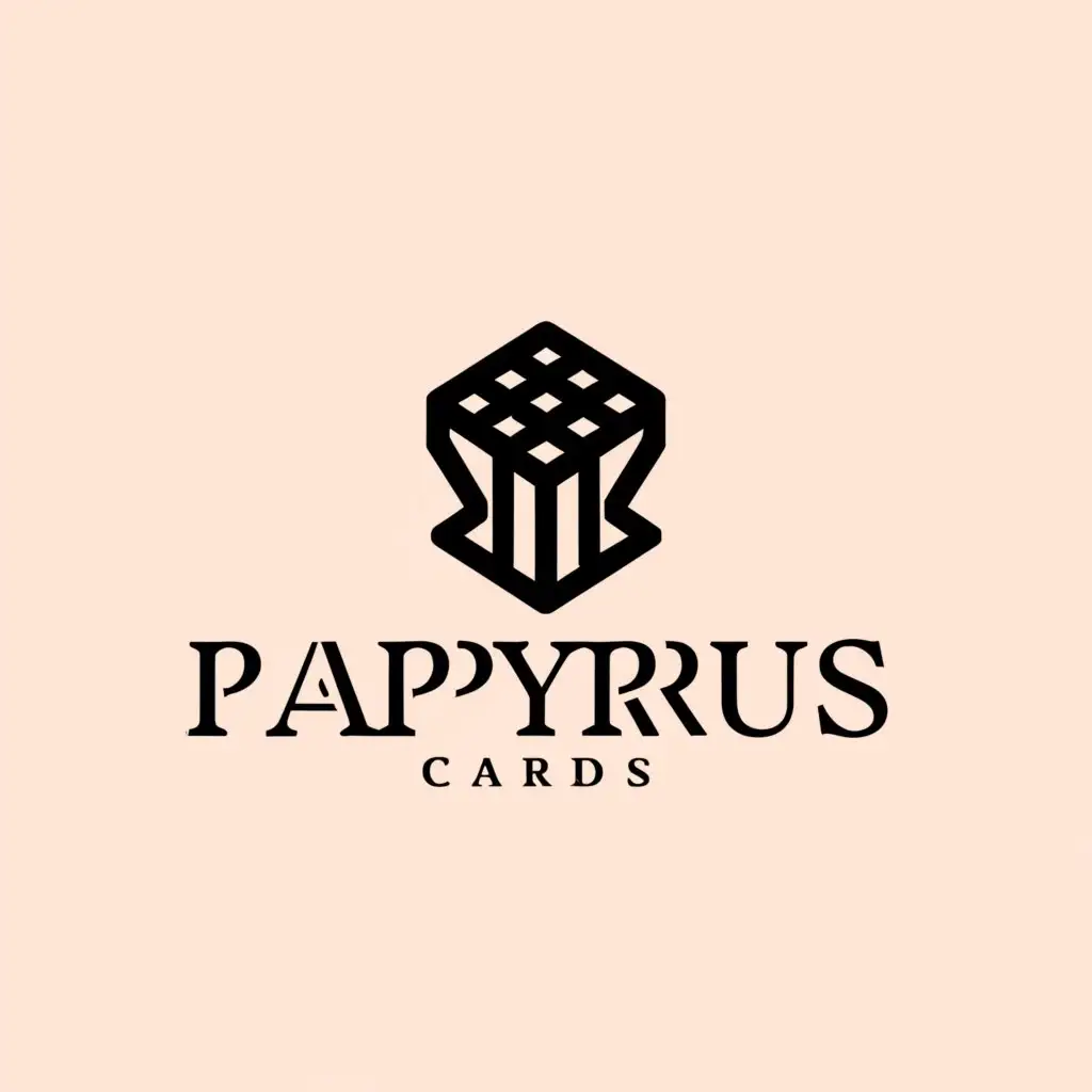 a logo design,with the text "Papyrus cards", main symbol:Birthday card,Minimalistic,be used in Internet industry,clear background