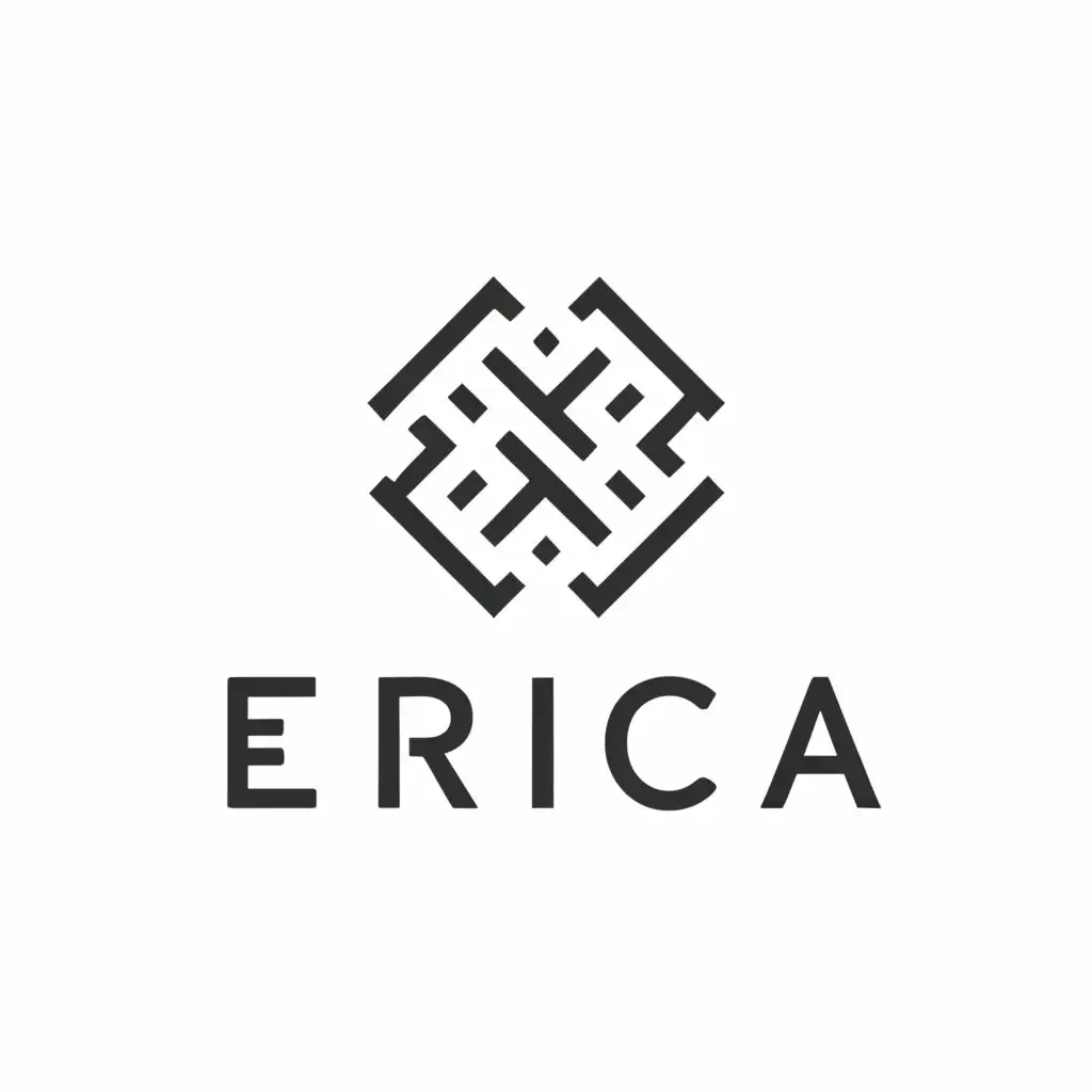 a logo design,with the text "Erica", main symbol:Cloth,complex,be used in Clothing industry,clear background