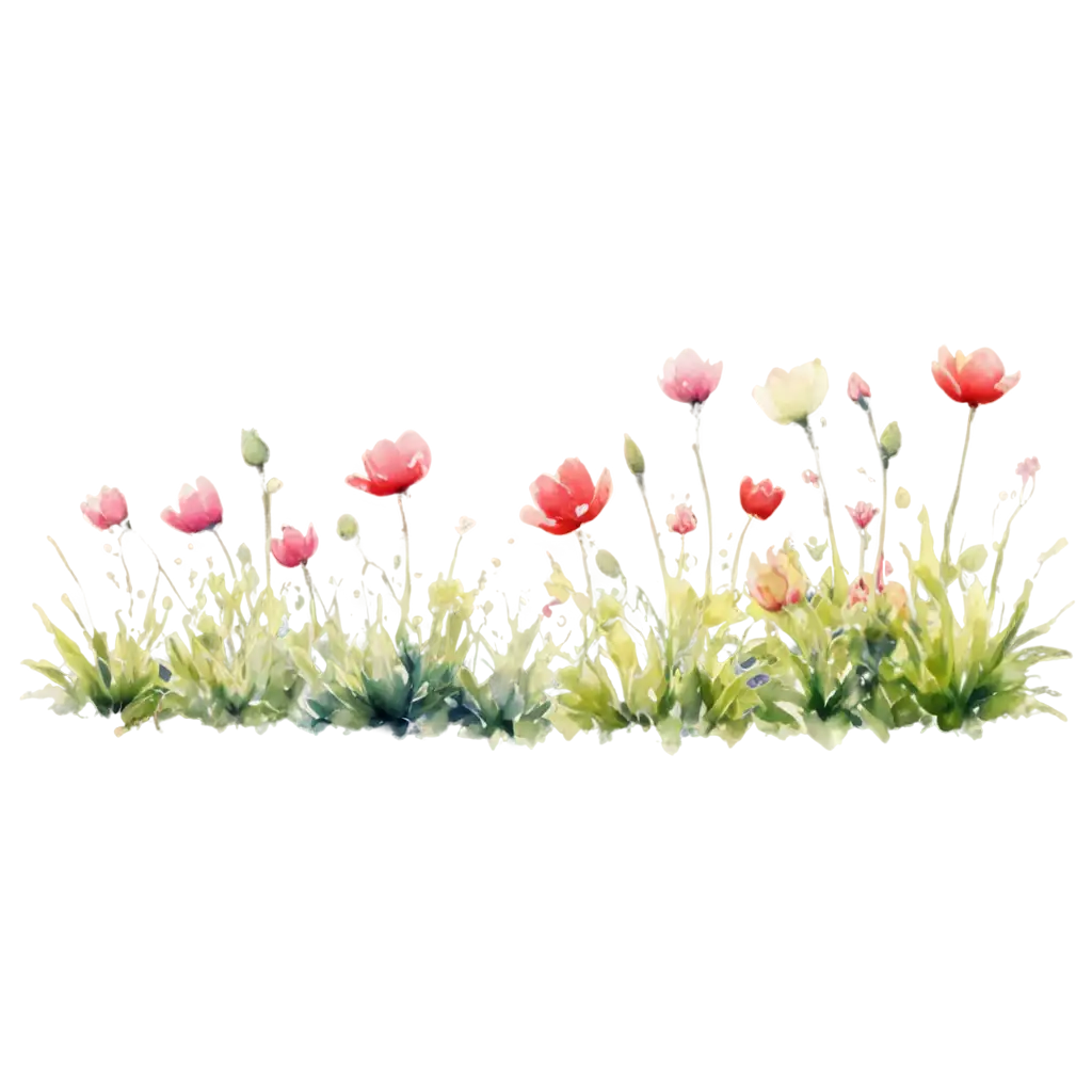 Vibrant-Watercolor-Flowers-PNG-Captivating-Floral-Art-in-HighQuality-Format