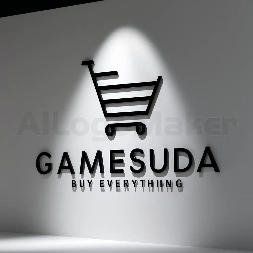 LOGO-Design-for-Gamesuda-Minimalistic-Buy-Everything-Symbol-on-Clear-Background