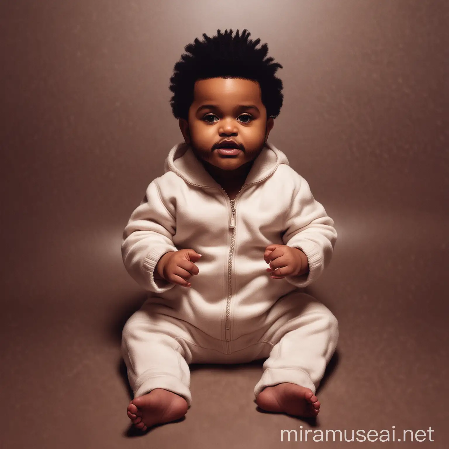 the weeknd as a baby as the after hours album cover