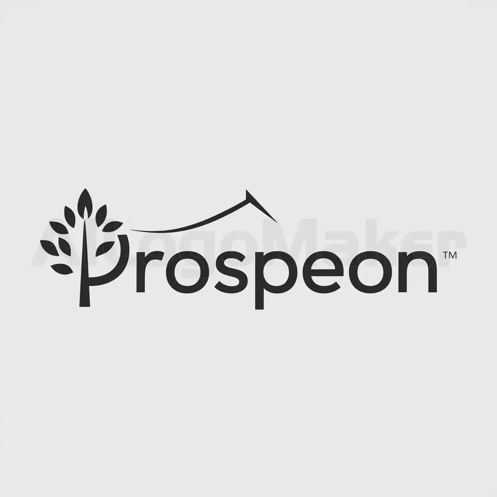 a logo design,with the text "prospeon", main symbol:prosperity,Minimalistic,be used in Finance industry,clear background