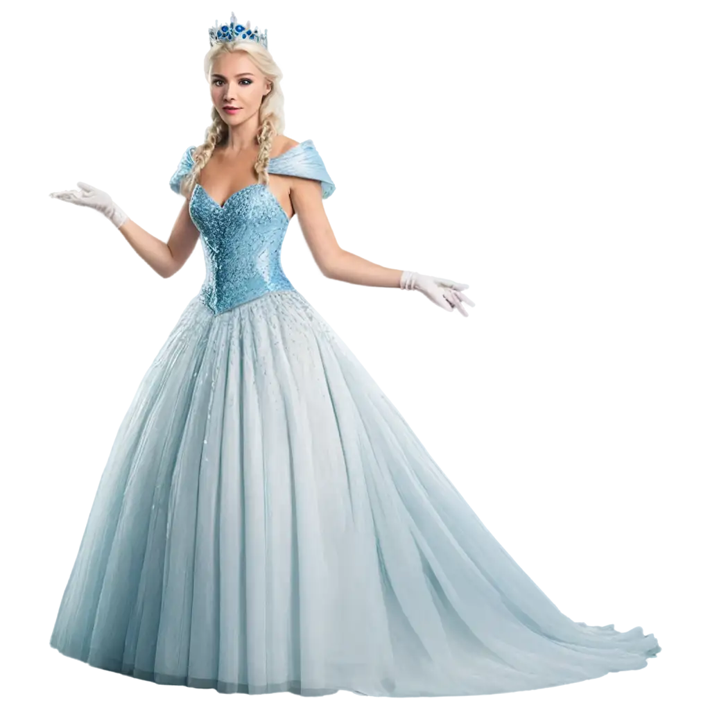 snow queen with a wonderfull dress