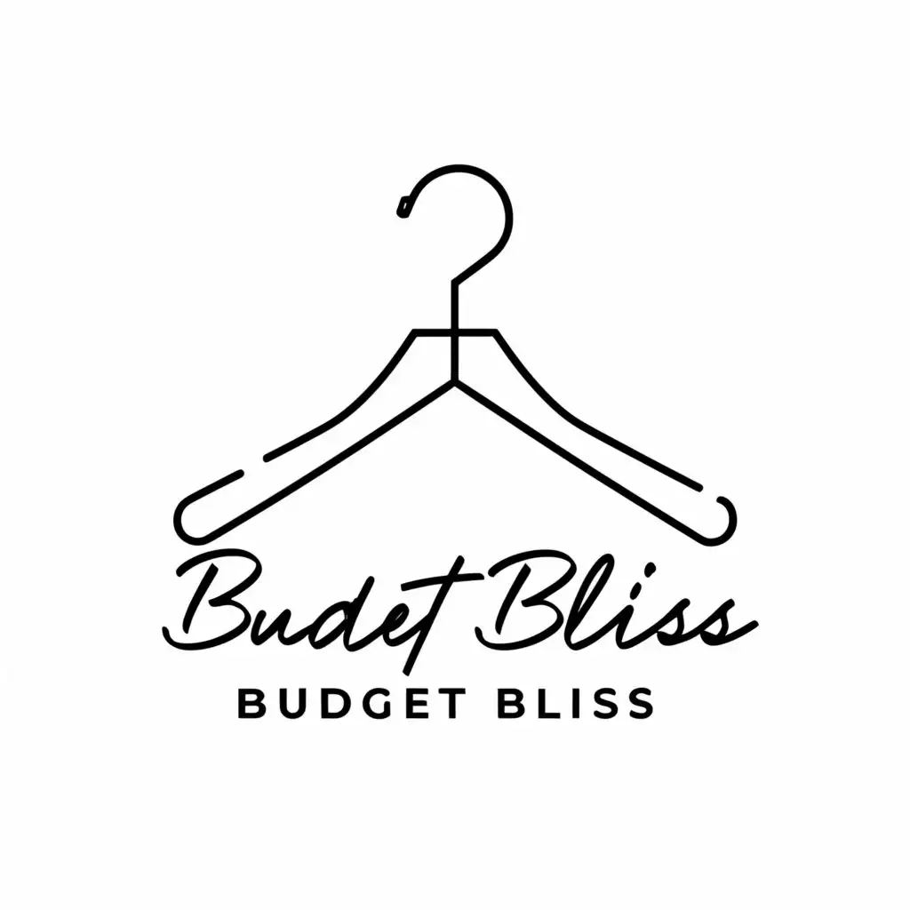 a logo design,with the text "Budget Bliss", main symbol:Clothes hanger,Moderate,be used in Retail industry,clear background