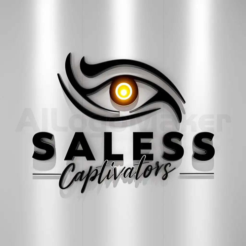 LOGO-Design-for-Sales-Captivators-Dynamic-Text-with-Captivating-Symbol-for-Entertainment-Industry