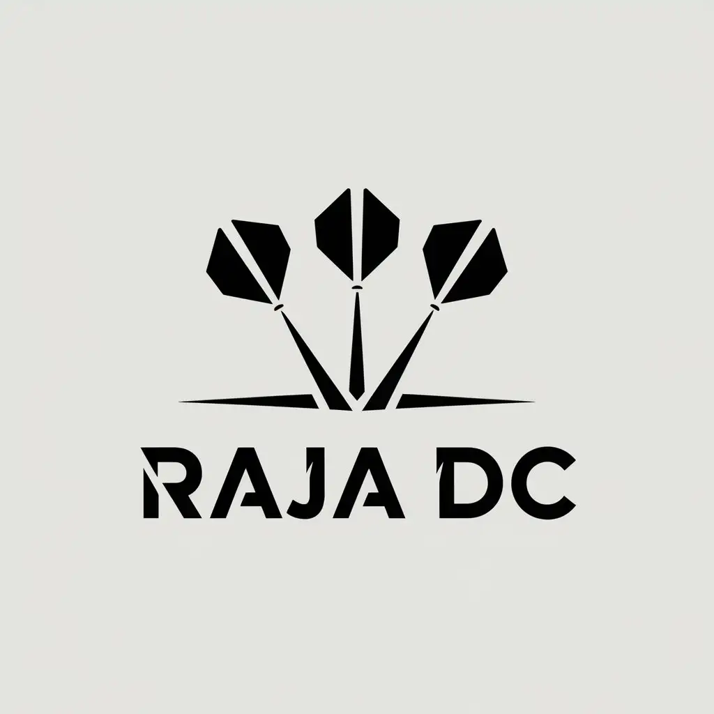 LOGO-Design-for-Raja-DC-Darts-Theme-with-Moderate-and-Clear-Background