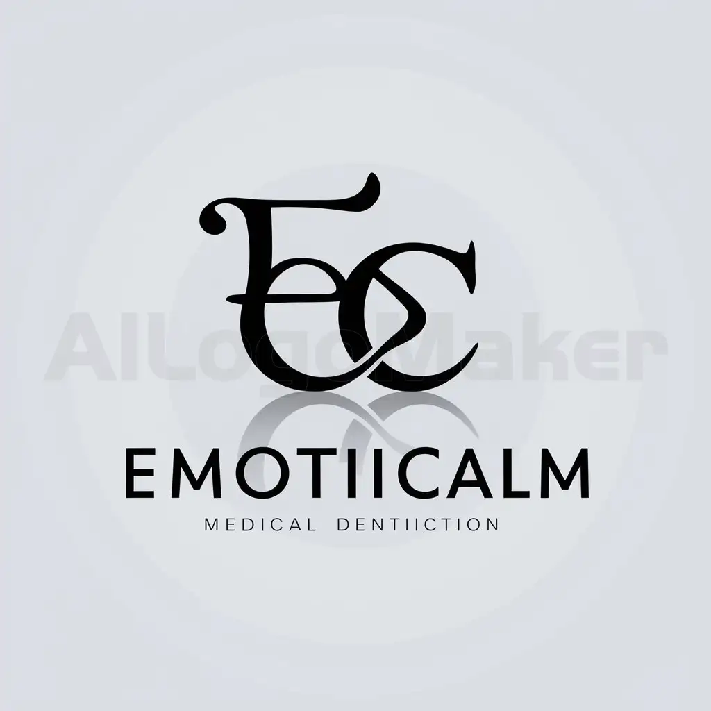 a logo design,with the text "EmotiCalm", main symbol:EC,complex,be used in Medical Dental industry,clear background