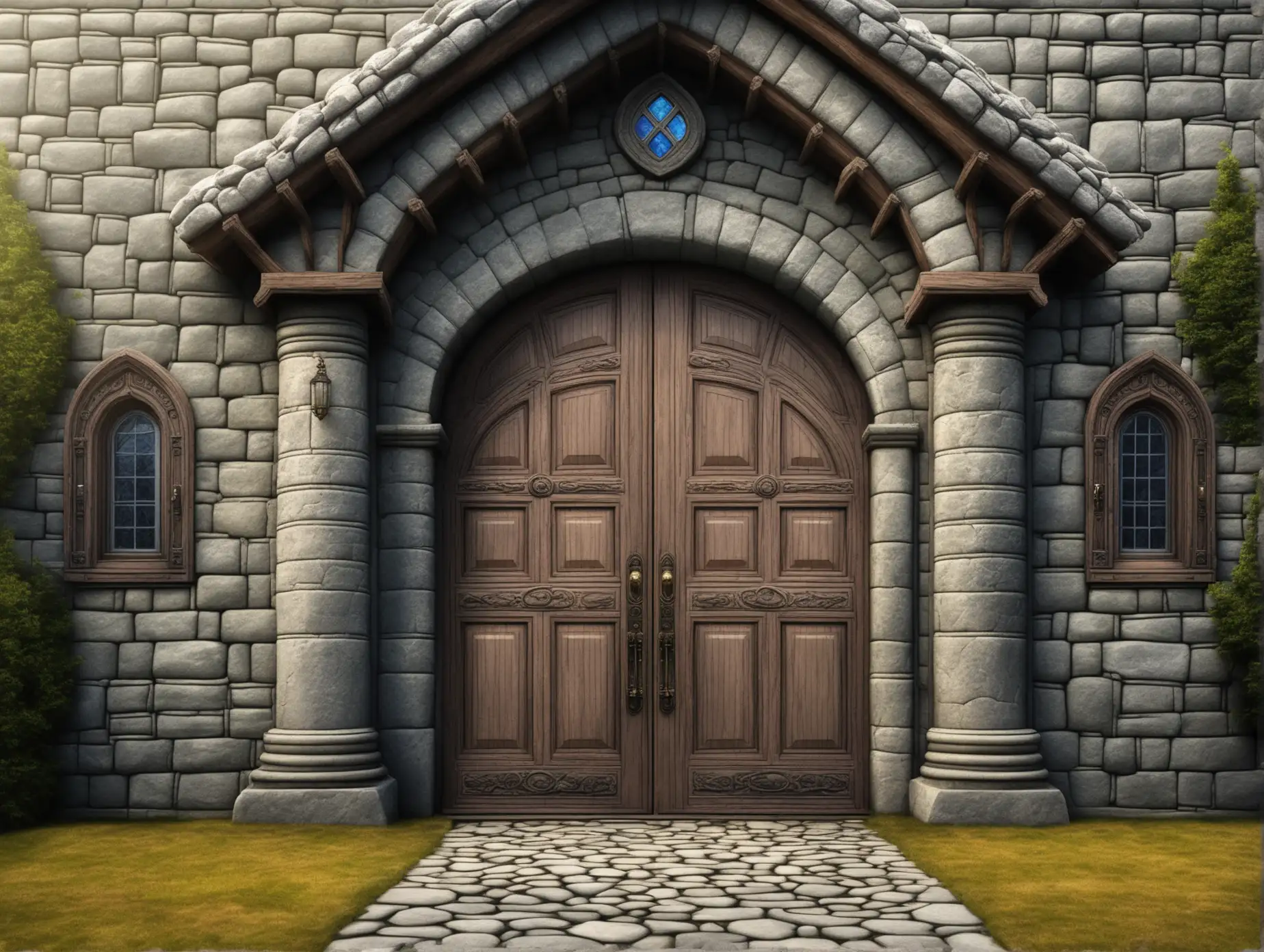 Mystical-Stone-House-Entrance-Amidst-Enchanted-Fantasy-Landscape