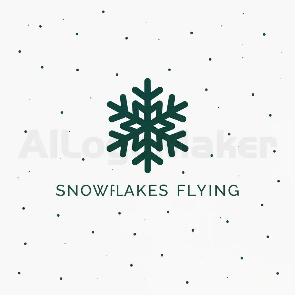 a logo design,with the text "Snowflakes flying", main symbol:Lines, simplicity, snowflakes,Moderate,be used in Nonprofit industry,clear background