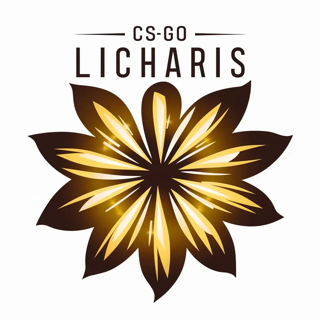 нарисуй логотип для команды по ксго связанный с цветком ликорис лучистый
