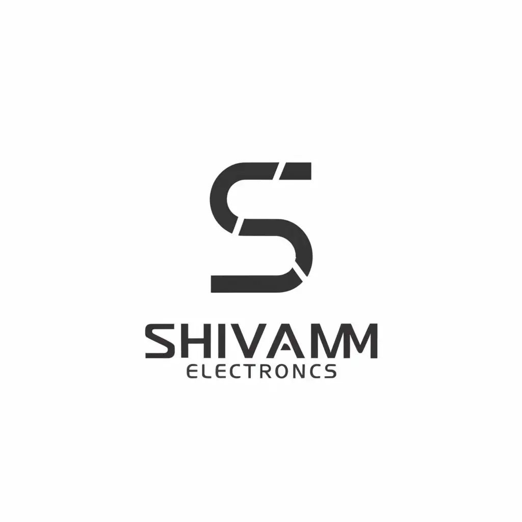 a logo design,with the text "Shivam", main symbol:Shivam Electronics,Minimalistic,be used in Internet industry,clear background